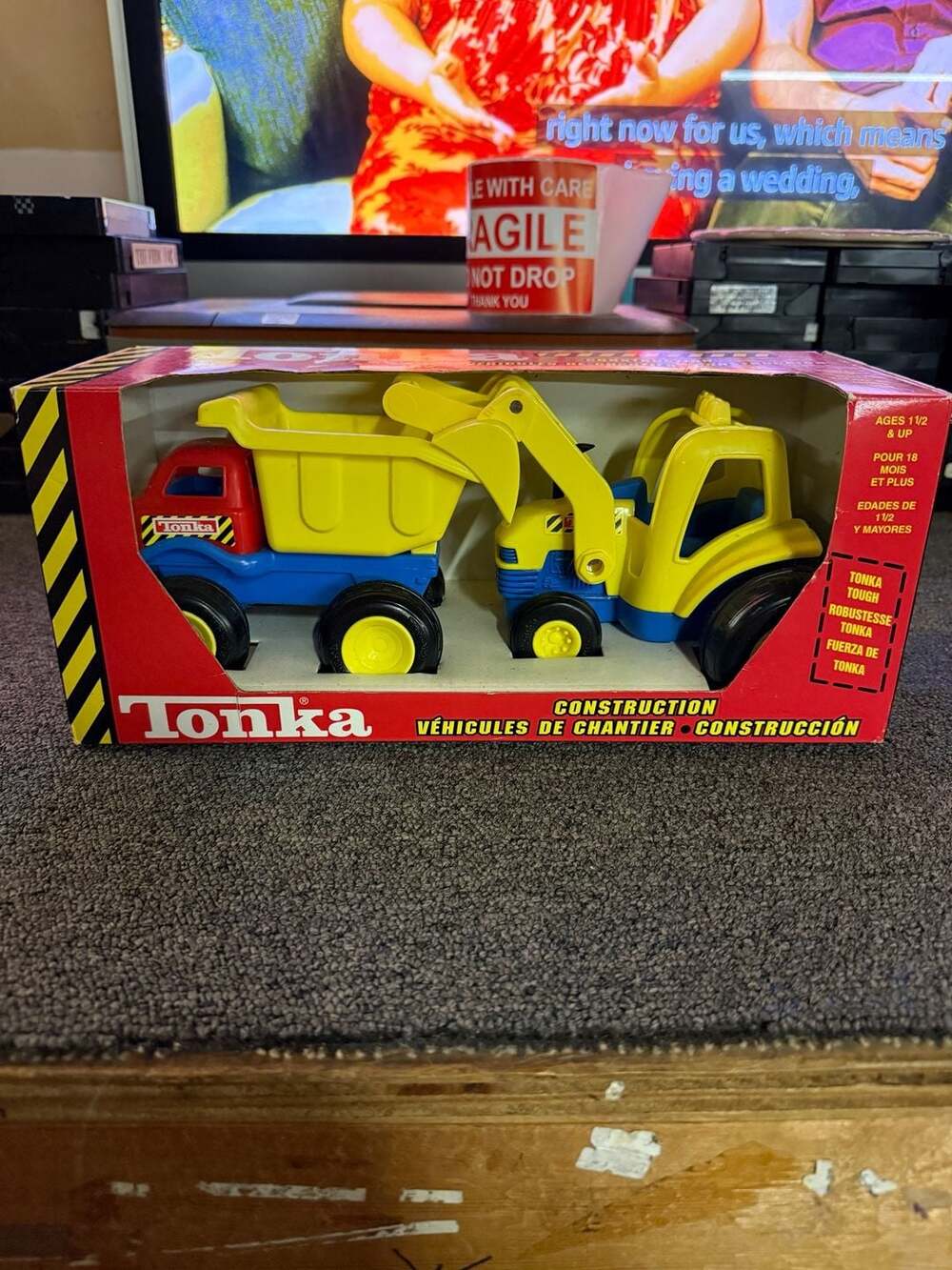 Vintage 1999 Tonka Dump Truck and Loader Construction Vehicles Set #76480
